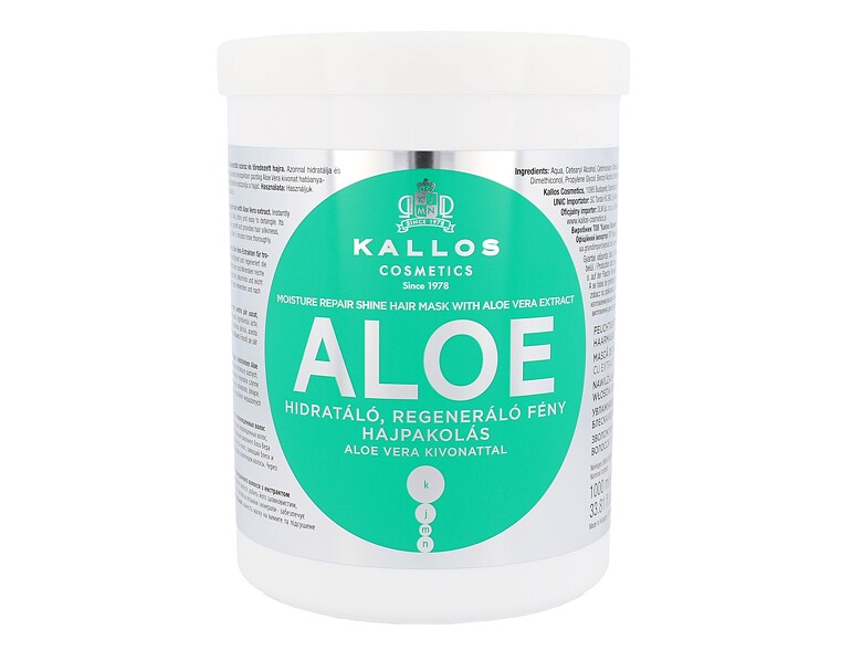 Haarmaske Kallos Cosmetics Aloe Vera 1000 ml Beschädigtes Flakon