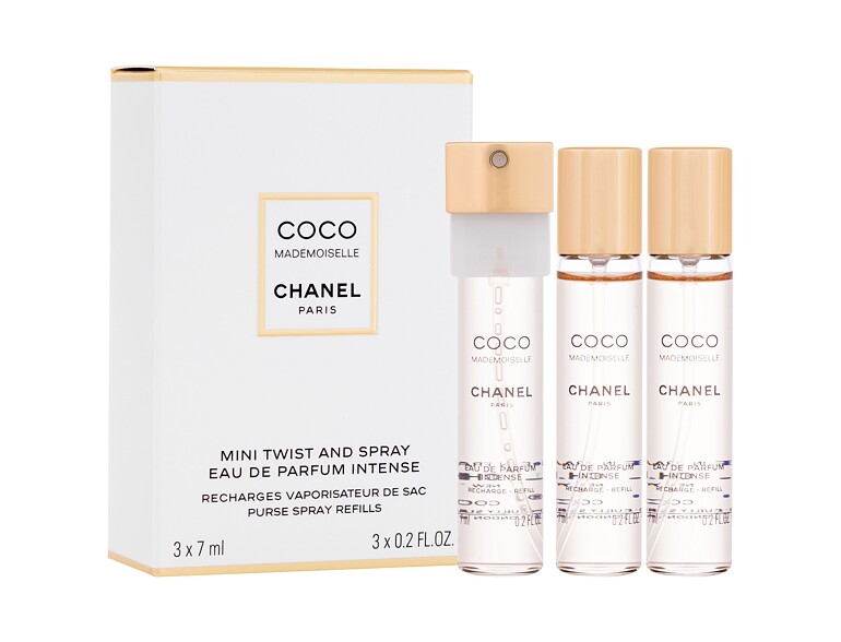 Eau de Parfum Chanel Coco Mademoiselle Intense Nachfüllung 3x7 ml Beschädigte Schachtel