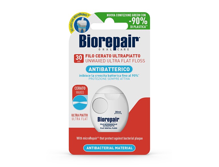 Zahnseide Biorepair Antibacterial Unwaxed Ultra Flat Floss 1 St.