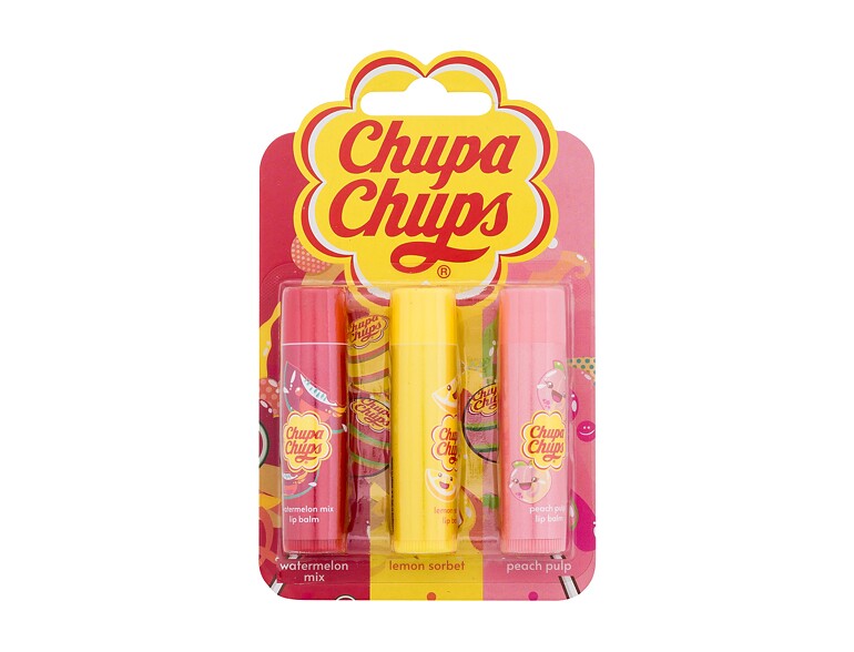 Lippenbalsam Chupa Chups Lip Balm Trio 4 g Beschädigte Verpackung Sets