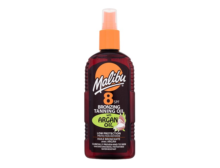 Sonnenschutz Malibu Bronzing Tanning Oil Argan Oil SPF8 200 ml