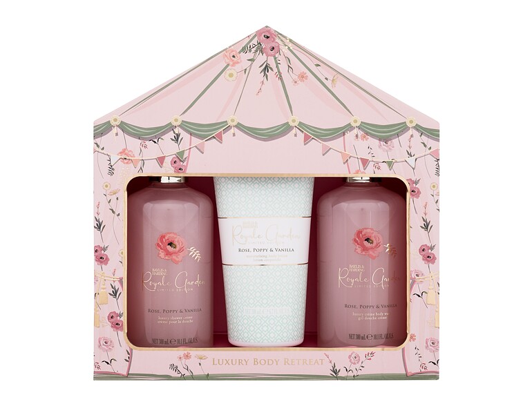 Duschgel Baylis & Harding Royale Garden Rose, Poppy & Vanilla Luxury Body Retreat 300 ml Sets