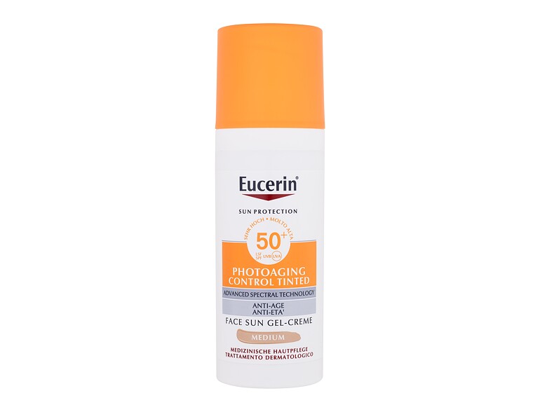 Sonnenschutz fürs Gesicht Eucerin Sun Protection Photoaging Control Tinted Gel-Cream SPF50+ 50 ml Medium Beschädigte Schachtel