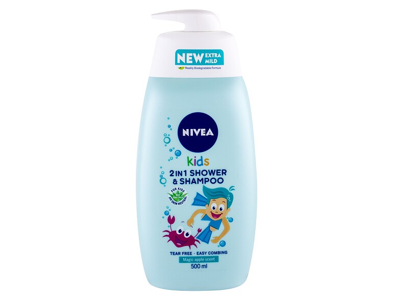 Duschgel Nivea Kids 2in1 Shower & Shampoo Magic Apple Scent 500 ml