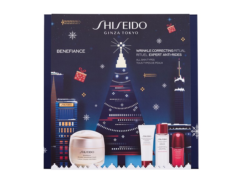 Tagescreme Shiseido Benefiance Wrinkle Correcting Ritual Blue 50 ml Beschädigte Schachtel Sets