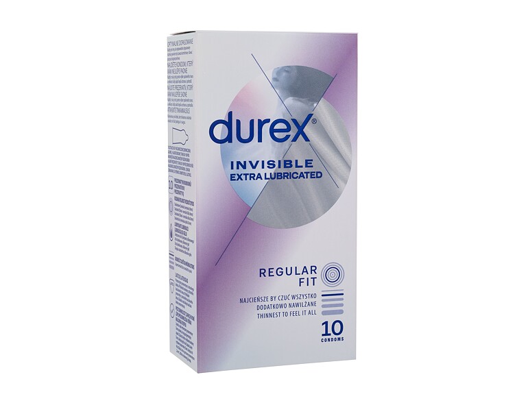 Kondom Durex Invisible Extra Lubricated 10 St. Beschädigte Schachtel