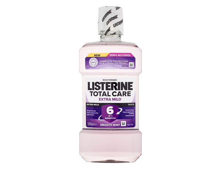 Bain de bouche Listerine Total Care Extra Mild Taste Smooth Mint 500 ml