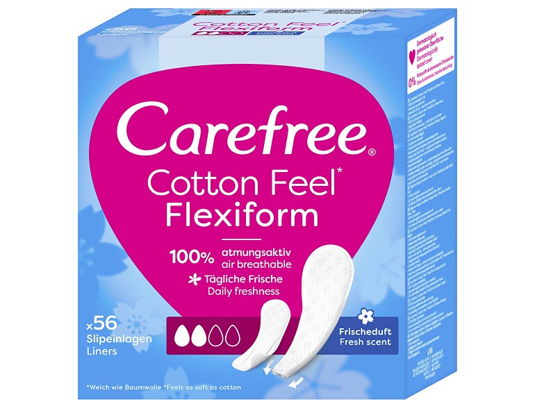 Slipeinlage Carefree Cotton Feel Flexiform Fresh Scent 56 St.