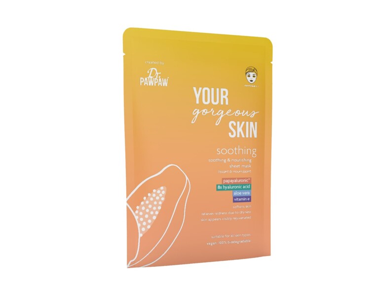 Gesichtsmaske Dr. PAWPAW Your Gorgeous Skin Soothing Sheet Mask 25 ml