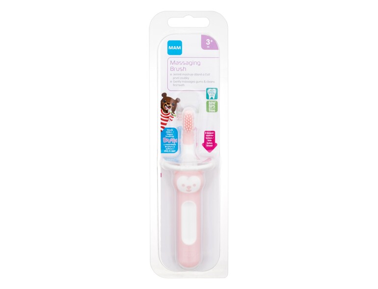 Spazzolino da denti MAM Baby´s Brush Massaging Brush 3m+ Pink 1 St.