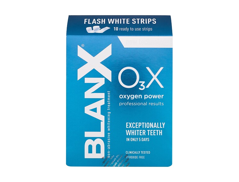 Zahnbleaching BlanX O3X Oxygen Power Flash White Strips 10 St. Beschädigte Schachtel