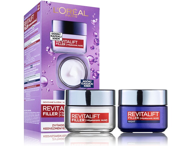 Tagescreme L'Oréal Paris Revitalift Filler HA Duo Set 50 ml Sets