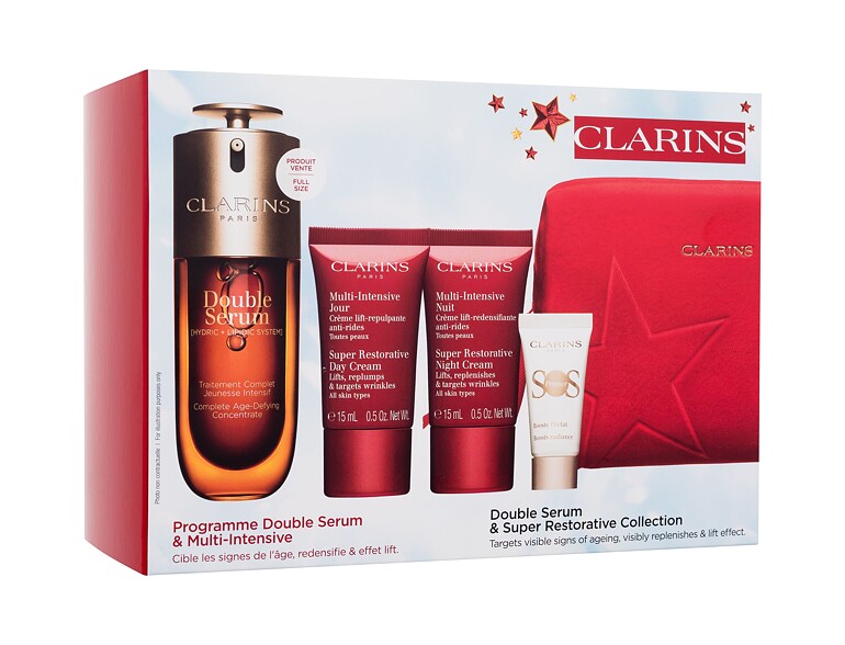 Gesichtsserum Clarins Double Serum & Super Restorative Collection 50 ml Sets