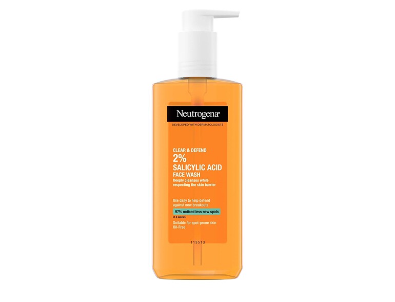 Reinigungsgel Neutrogena Clear & Defend 2% Salicylic Acid Facial Wash 200 ml