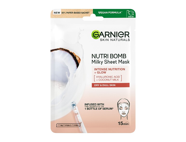 Gesichtsmaske Garnier Skin Naturals Nutri Bomb Coconut + Hyaluronic Acid 1 St.