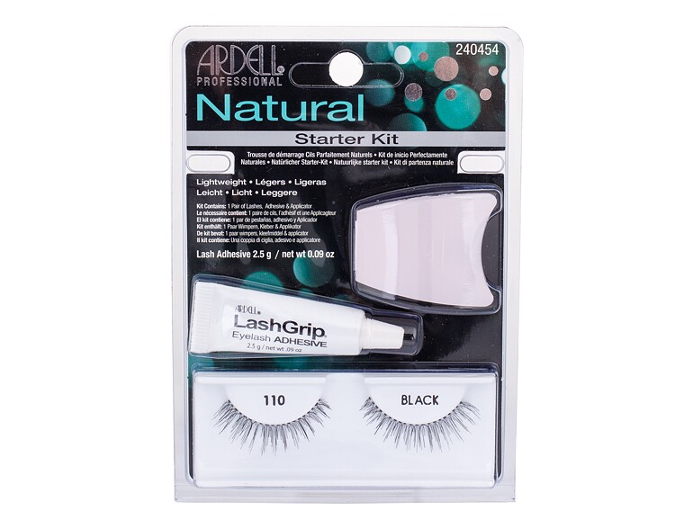 Falsche Wimpern Ardell Natural 110 1 St. Black Beschädigte Verpackung Sets