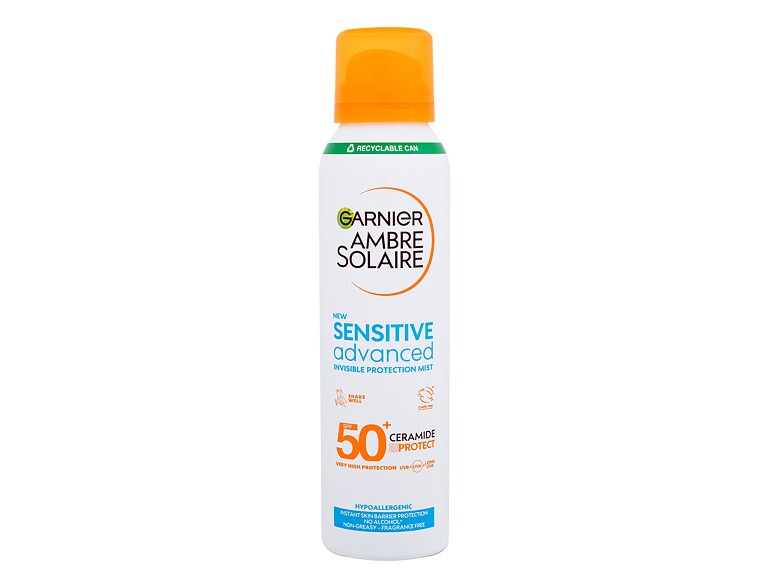 Sonnenschutz Garnier Ambre Solaire Sensitive Advanced Invisible Protection Mist SPF50+ 150 ml Beschädigtes Flakon