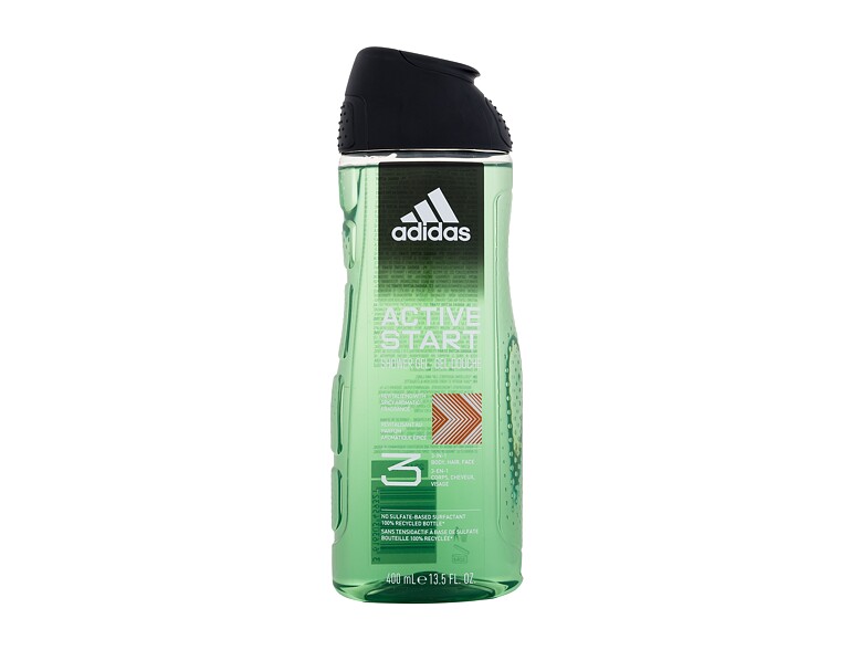 Duschgel Adidas Active Start Shower Gel 3-In-1 400 ml