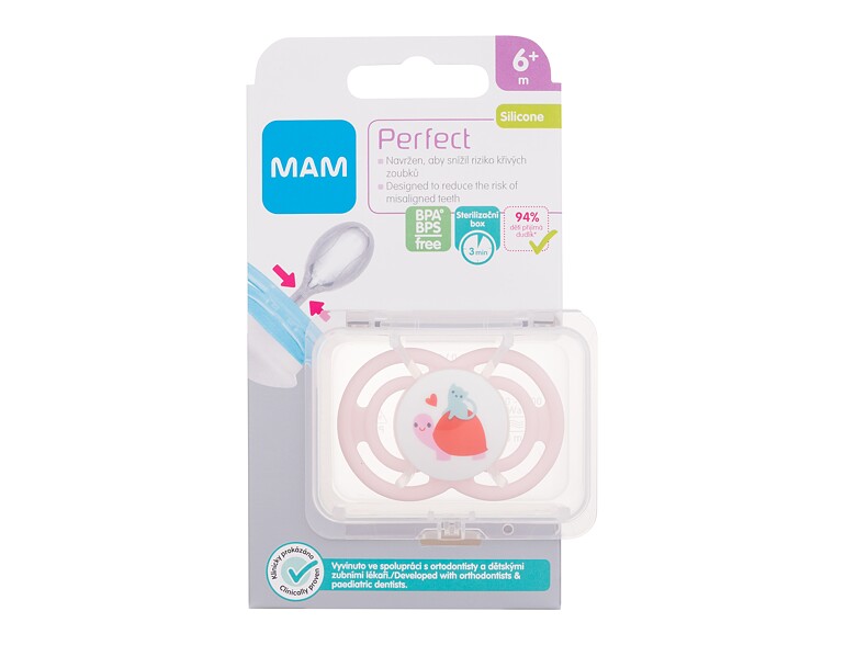 Schnuller MAM Perfect Silicone Pacifier 6m+ Turtle 1 St.