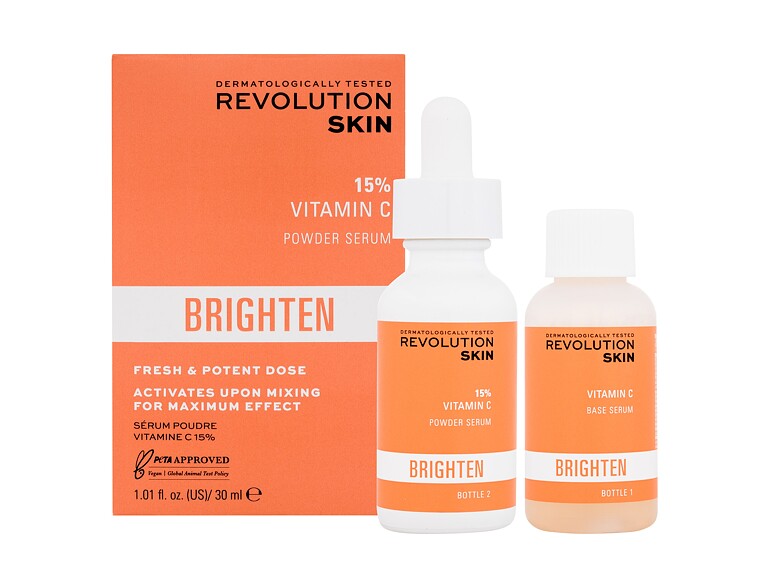 Gesichtsserum Revolution Skincare Brighten 15% Vitamin C Powder Serum 30 ml Beschädigte Schachtel