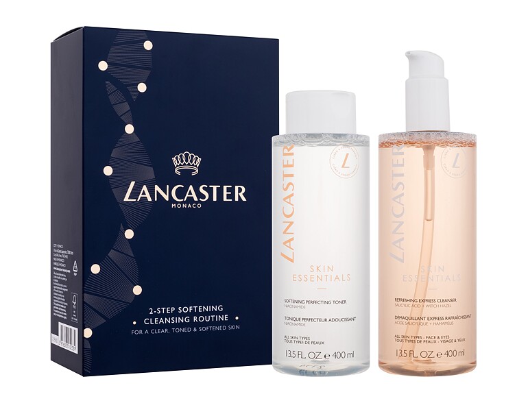 Acqua detergente e tonico Lancaster Skin Essentials 2-Step Softening Cleansing Routine 400 ml scatol