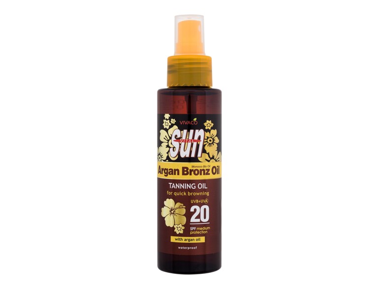 Sonnenschutz Vivaco Sun Argan Bronz Oil Tanning Oil SPF20 100 ml