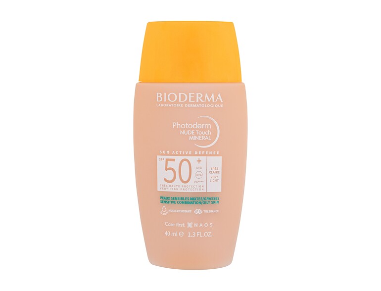 Sonnenschutz fürs Gesicht BIODERMA Photoderm Nude Touch Mineral SPF50+ 40 ml Very Light