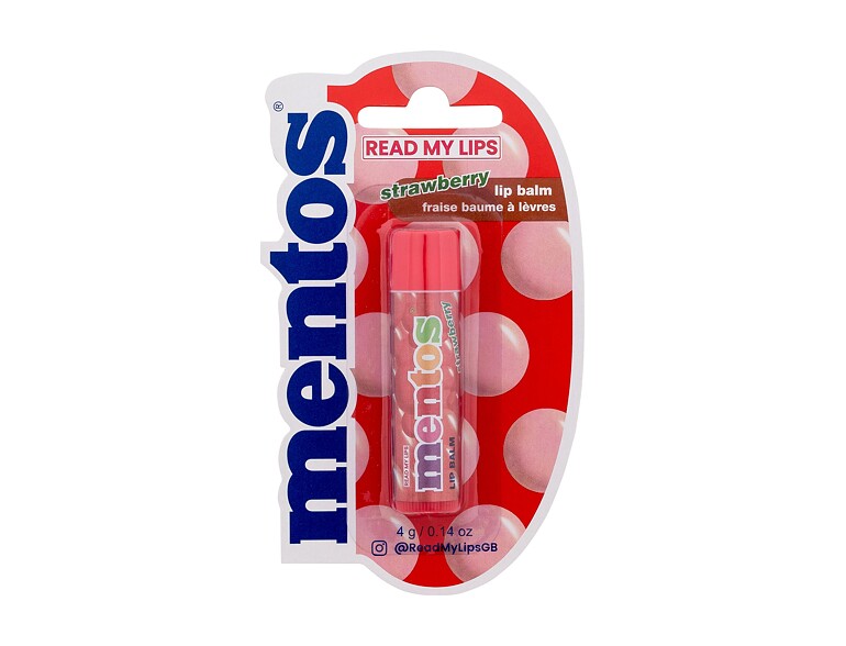 Lippenbalsam Read My Lips Mentos Strawberry Lip Balm 4 g