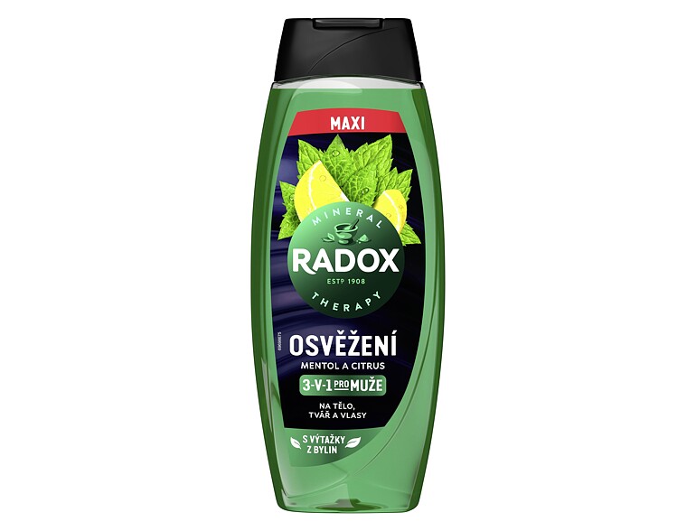 Duschgel Radox Refreshment Menthol And Citrus 3-in-1 Shower Gel 450 ml