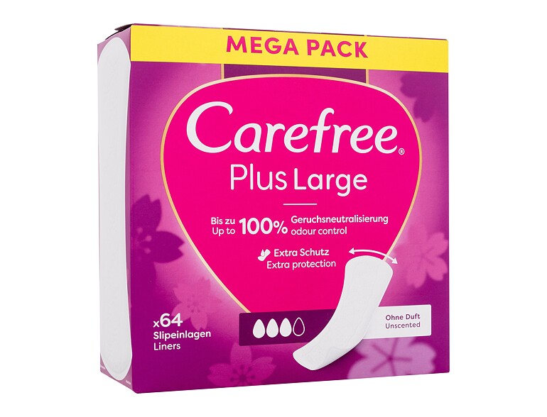 Slipeinlage Carefree Plus Large Unscented 64 St. Beschädigte Schachtel