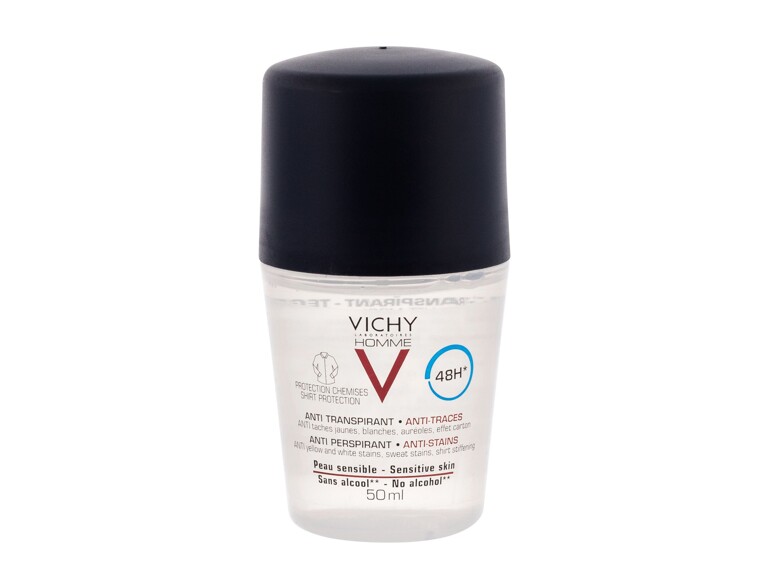 Antiperspirant Vichy Homme Anti-Stains 48H 50 ml Beschädigtes Flakon