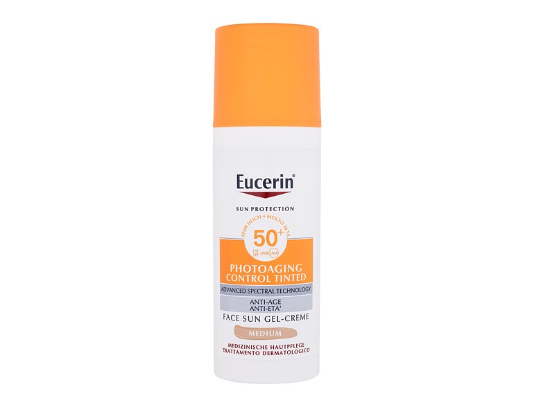 Protezione solare viso Eucerin Sun Protection Photoaging Control Tinted Gel-Cream SPF50+ 50 ml Mediu