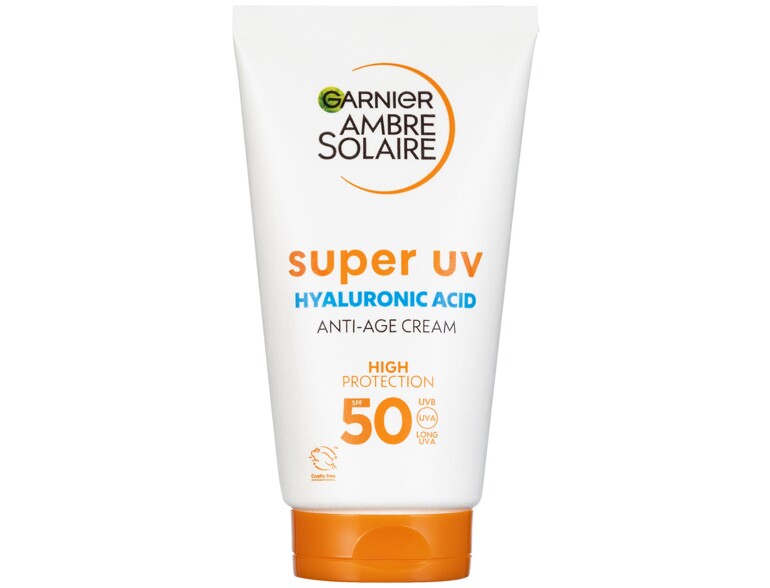 Sonnenschutz fürs Gesicht Garnier Ambre Solaire Super UV Hyaluronic Acid Anti-Age Cream SPF50 50 ml