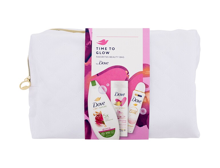 Duschgel Dove Time To Glow Favorites Beauty Bag 225 ml Sets