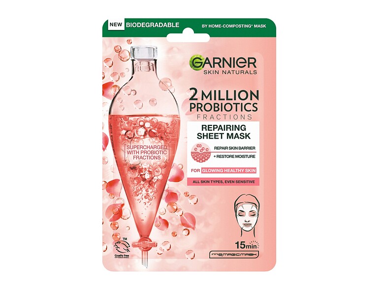 Gesichtsmaske Garnier Skin Naturals 2 Million Probiotics Repairing Sheet Mask 1 St.