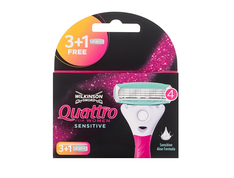 Ersatzklinge Wilkinson Sword Quattro For Women Sensitive 4 St.