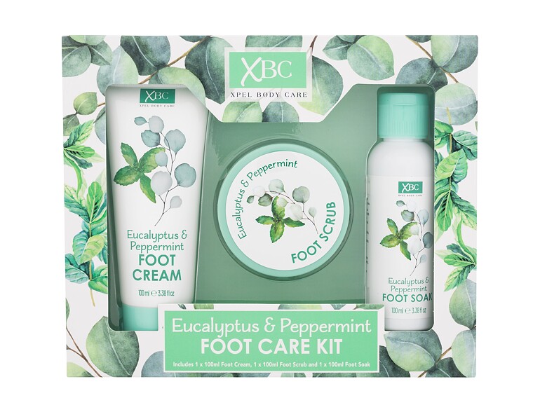 Fußcreme Xpel Eucalyptus & Peppermint Foot Care Kit 100 ml Beschädigte Schachtel Sets