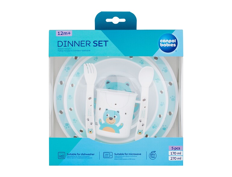 Geschirr Canpol babies Cute Animals Dinner Set Bear 270 ml