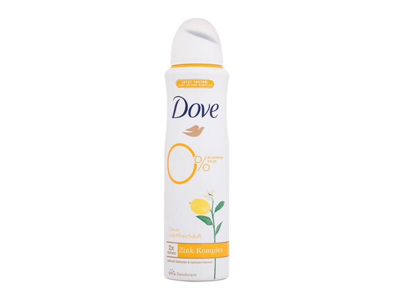 Deodorant Dove 0% ALU Citrus & Peach 48h 150 ml