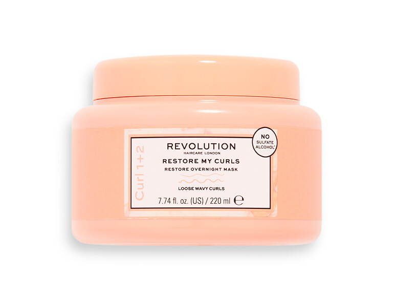 Haarmaske Revolution Haircare London Curl 1+2 Restore My Curls Restore Overnight Mask 220 ml