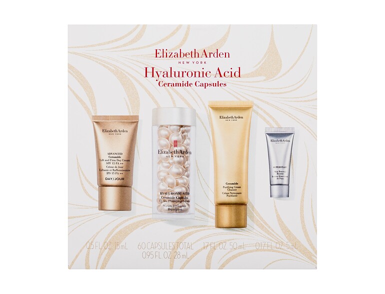 Gesichtsserum Elizabeth Arden Ceramide Hyaluronic Acid Capsules Hydra-Plumping Serum 60 St. Beschädigte Schachtel Sets