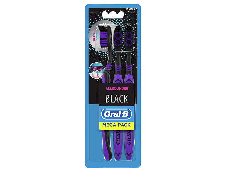 Zahnbürste Oral-B Allrounder Black Medium 3 St.