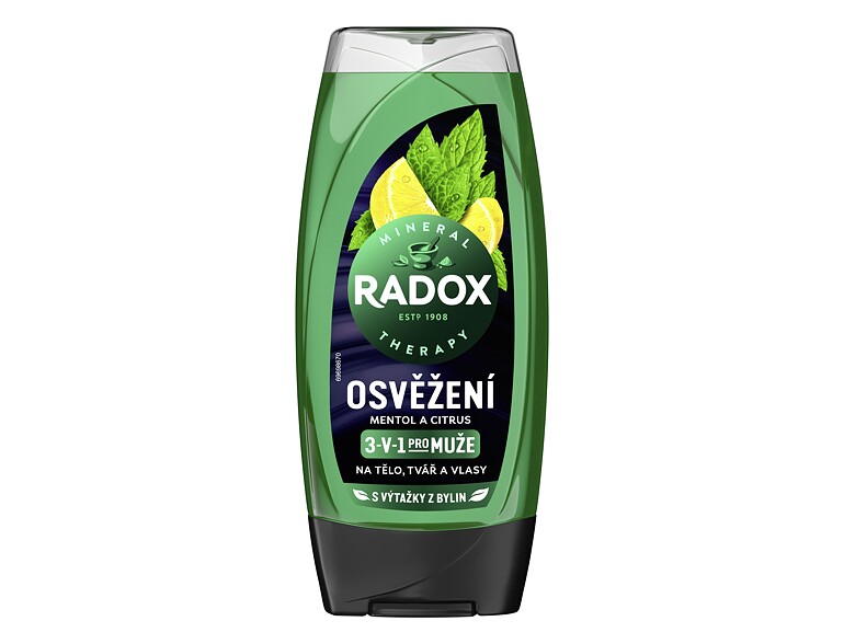 Duschgel Radox Refreshment Menthol And Citrus 3-in-1 Shower Gel 225 ml