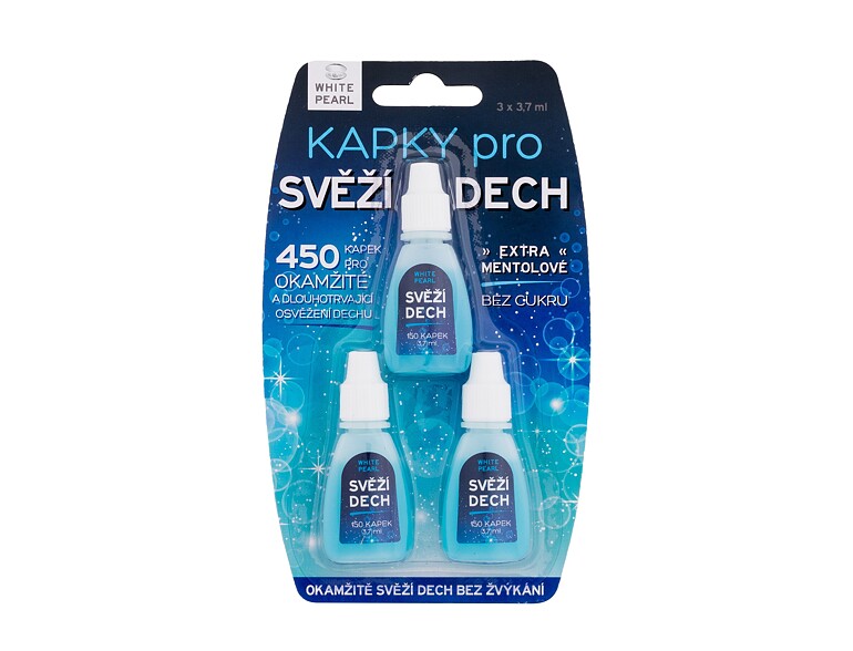 Mundspray White Pearl Fresh Breath Drops 3x3,7 ml Beschädigte Verpackung