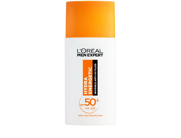 Sonnenschutz fürs Gesicht L'Oréal Paris Men Expert Hydra Energetic Invisible Anti-UV Fluid SPF50+ 50 ml