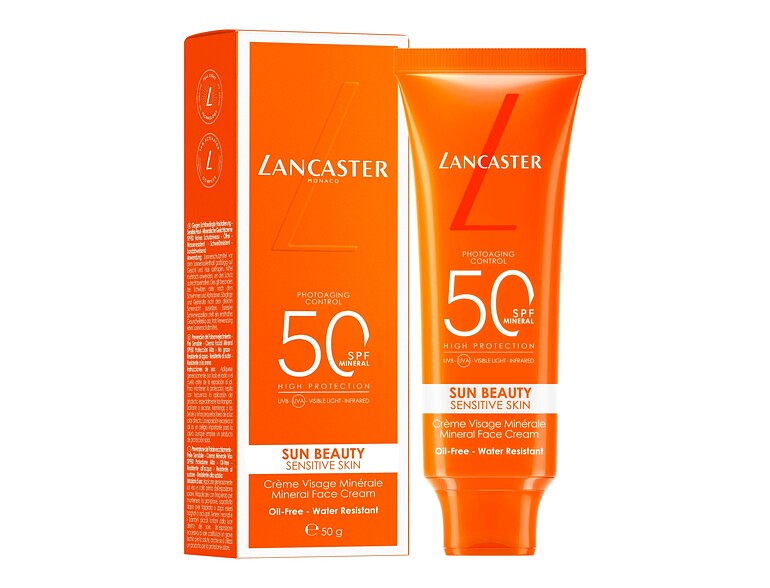 Sonnenschutz fürs Gesicht Lancaster Sun Beauty Sensitive Skin Mineral Face Cream SPF50 50 ml