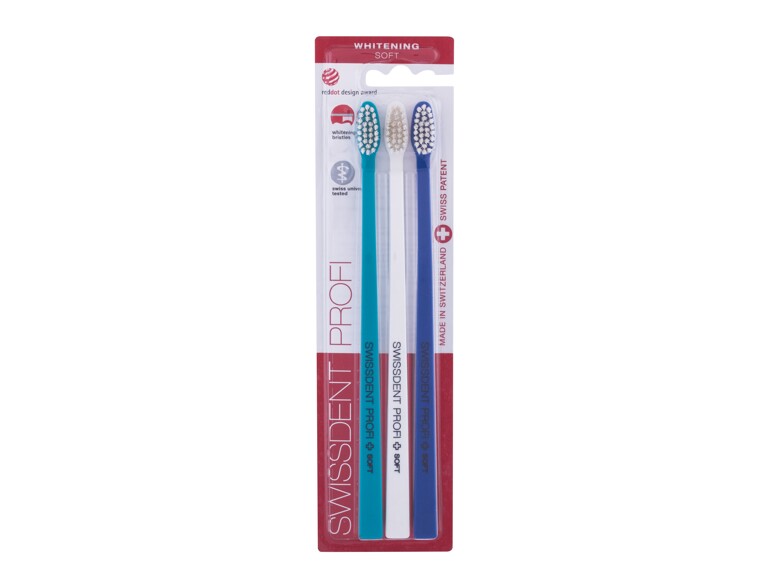 Spazzolino da denti Swissdent Profi Whitening Trio Soft 3 St. Dark Blue, Turquoise, White