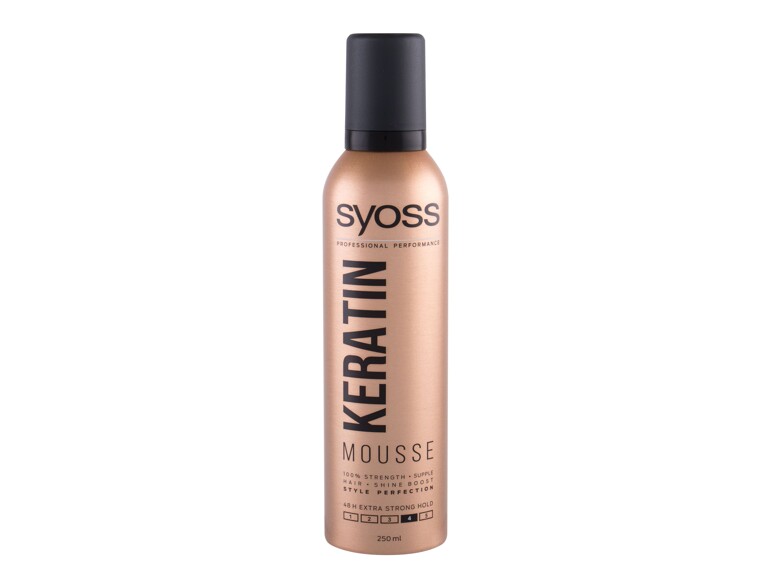 Haarfestiger Syoss Keratin Mousse 250 ml Beschädigtes Flakon