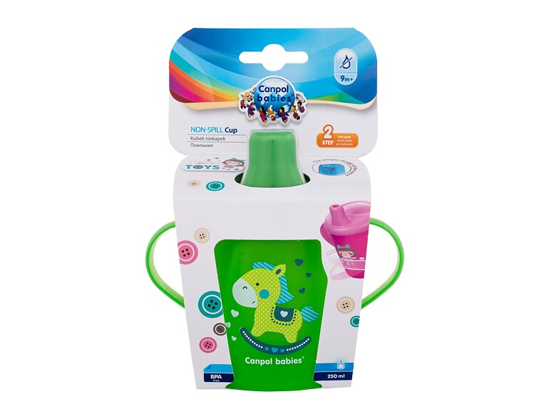 Trinkbecher Canpol babies Toys Non-Spill Cup Green 9m+ 250 ml