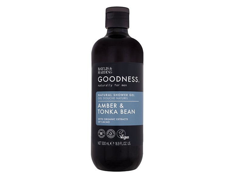 Doccia gel Baylis & Harding Goodness Men Amber & Tonka Bean Shower Gel 500 ml